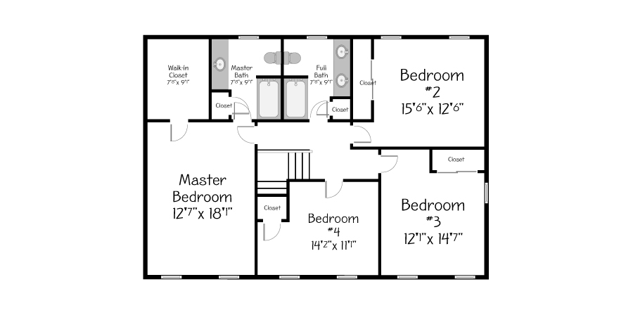 Plan View of the Upper Floor